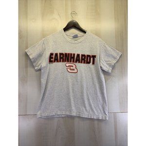 Vintage 1990s Single Stitch Dale Earnhardt 3 Nascar Patch Work Gray Me s Shirt-